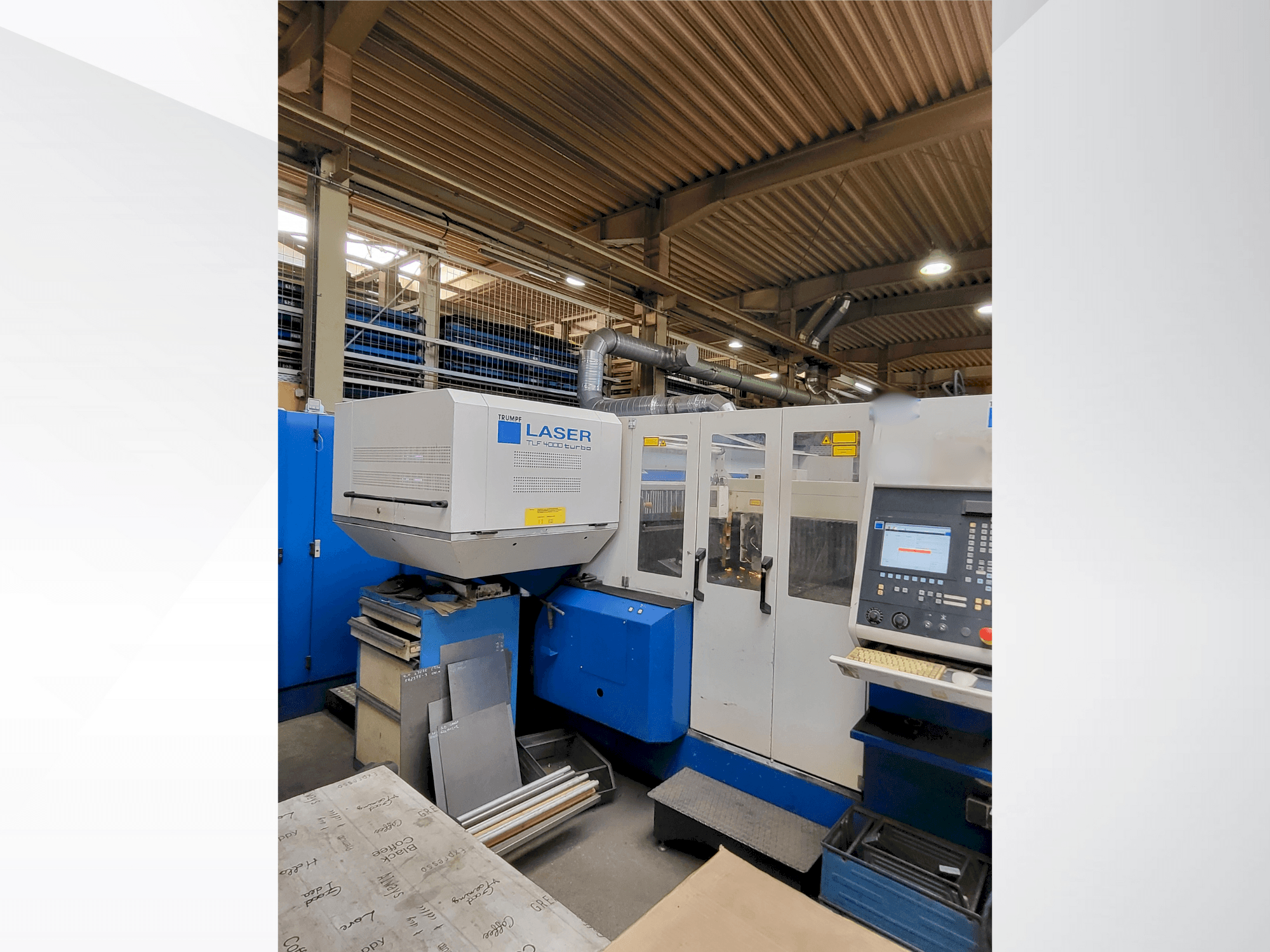 Vue de face de la machine TRUMPF Trumatic L3030 4KW (CO2)